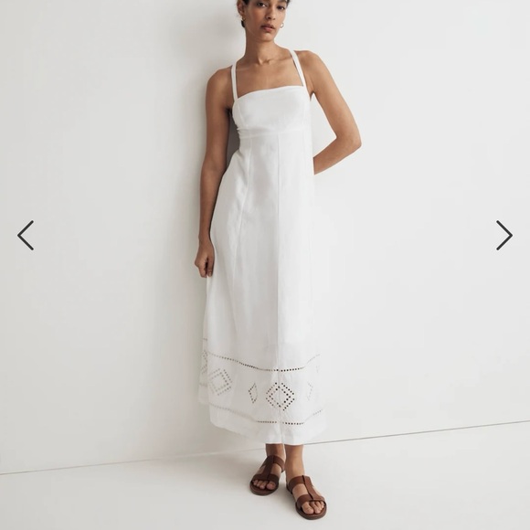 Madewell Dresses & Skirts - Madewell White Maxi Dress with Eyelet Trim